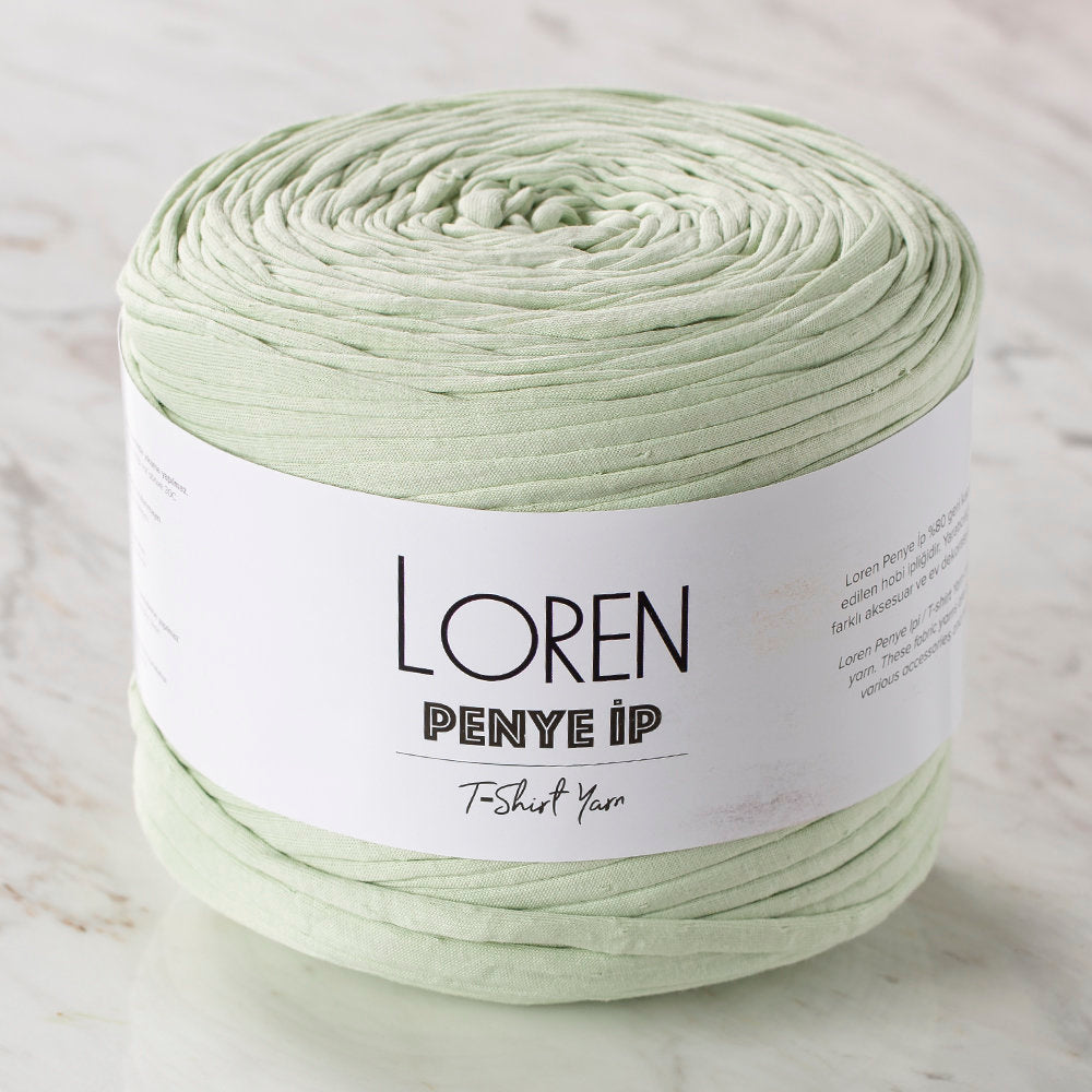Loren Penye Kumaş El Örgü İpi Pastel Yeşili - 48